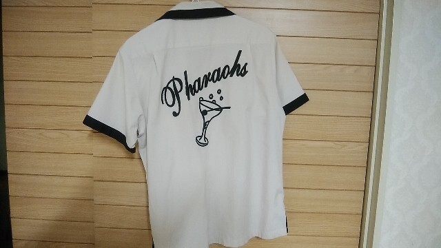 ヒューストン Houston ロカビリー クリームソーダ ボーリングシャツ 50s M