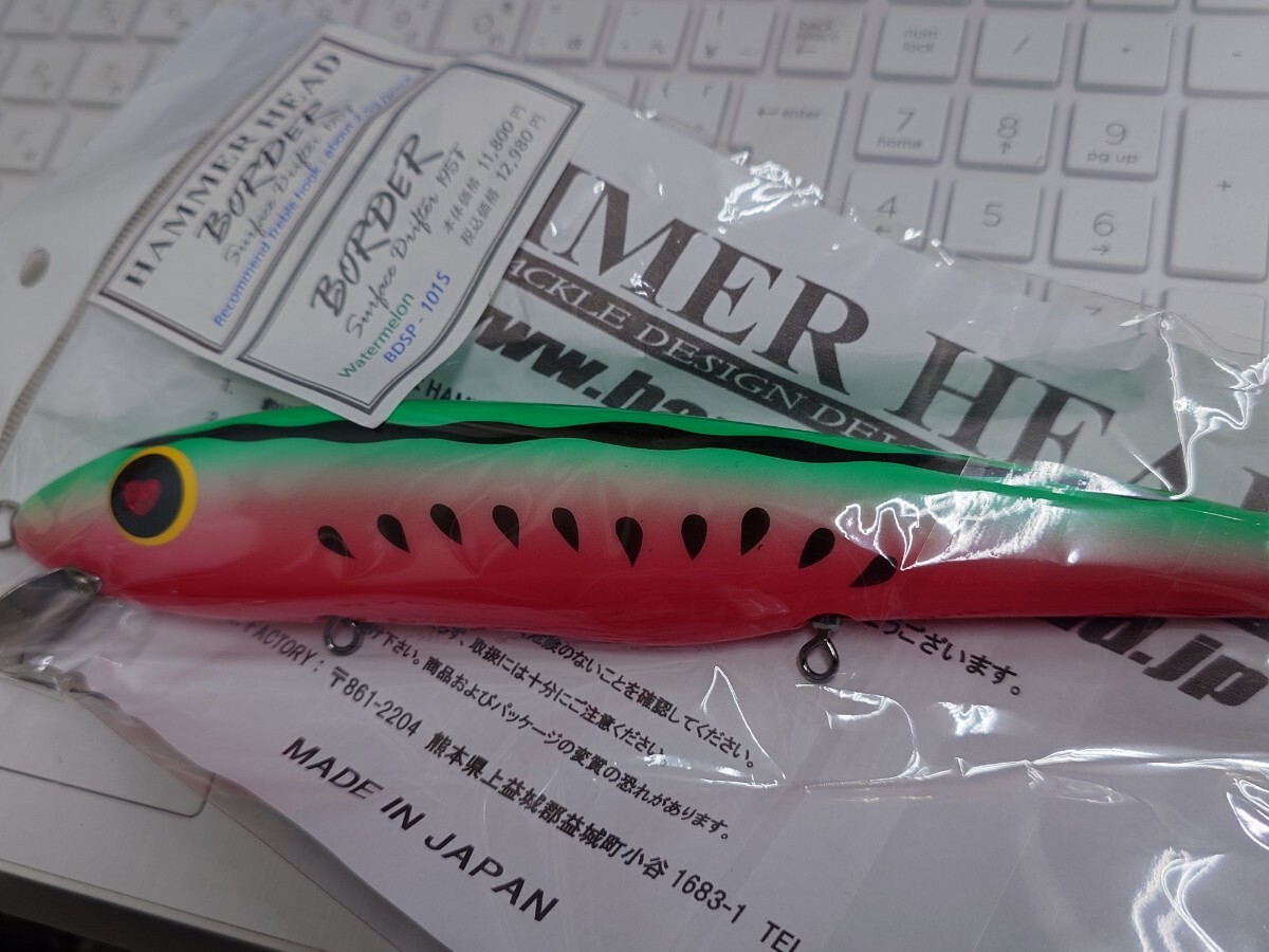 10200円 ハンマーヘッド ボーダー195F スイカ 新品未使用 - ミノー 10200円 ハンマーヘッド ボーダー195F スイカ 新品未使用 - ミノー