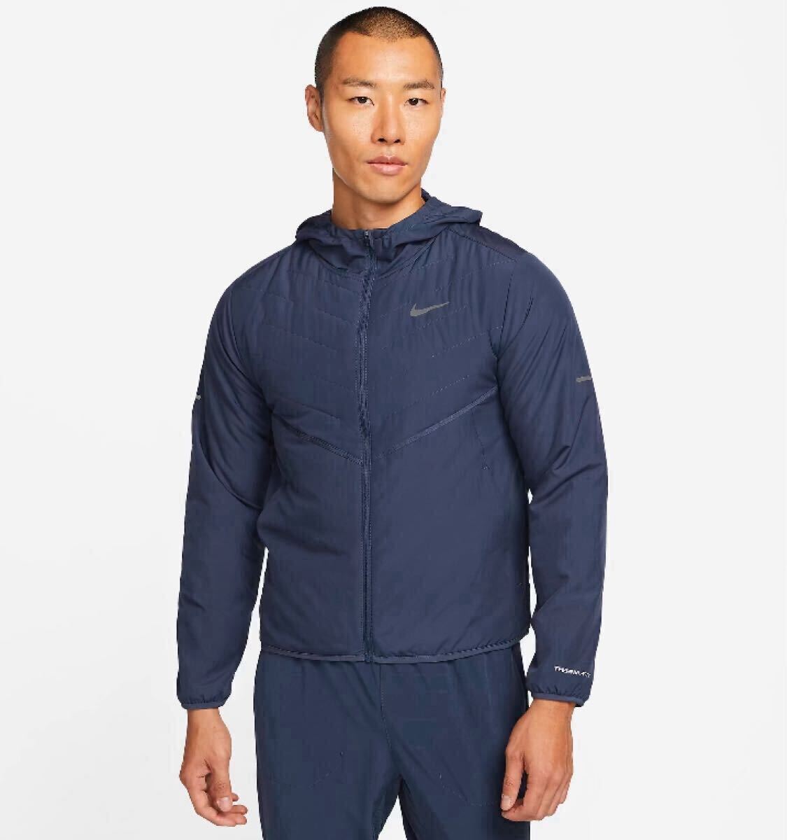 新品 Lサイズ NIKE ナイキ メンズ TF SYNFL RPL エアロレイヤー ジャケット 冬用　中綿　ランニングジャケット　ネイビー