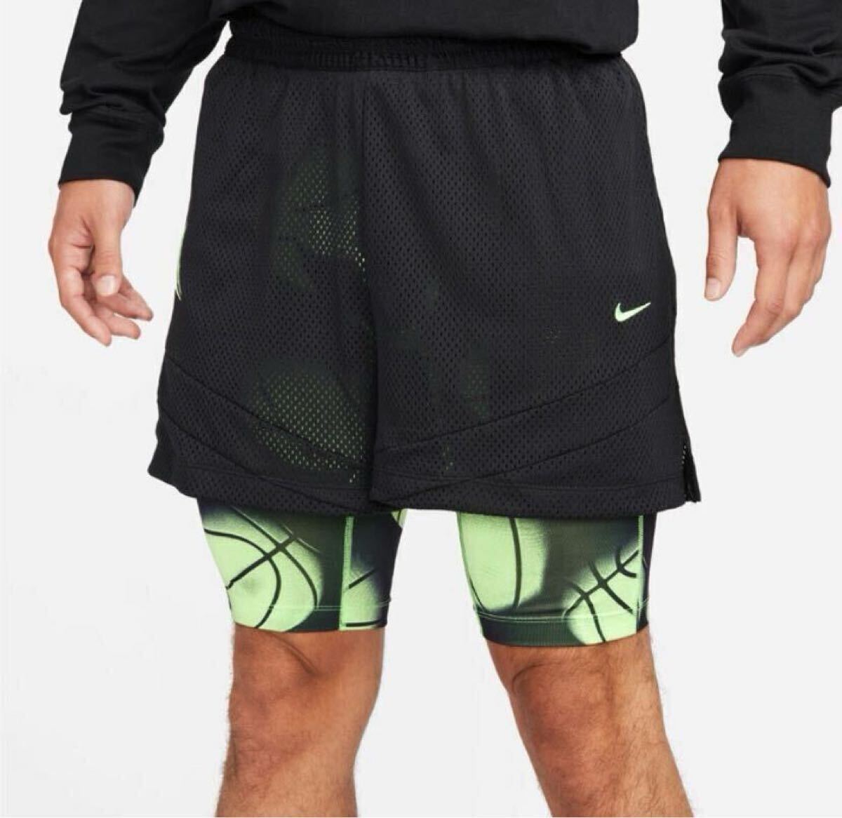 新品 2XLサイズ　NIKE ナイキ　Dri-FIT2イン1_10cmバスケットボールショートパンツハーフパンツ　ジャモラント　JA
