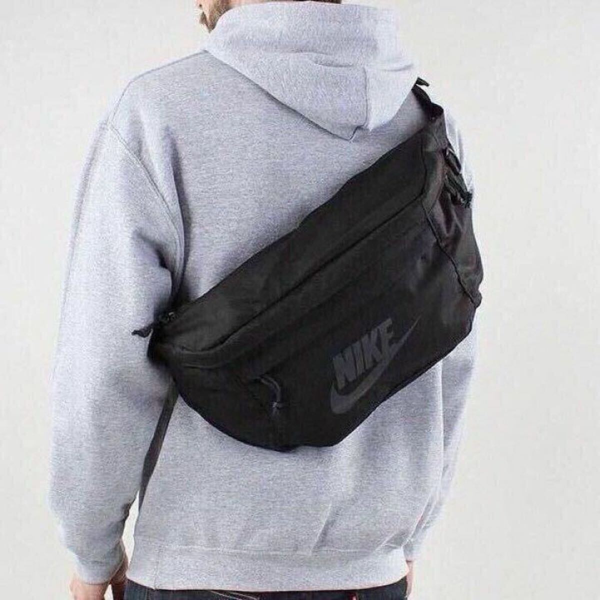 新品 10L ナイキ NIKE メンズ ビッグサイズ テック ヒップ パック ショルダーバッグ ボディバッグ 黒