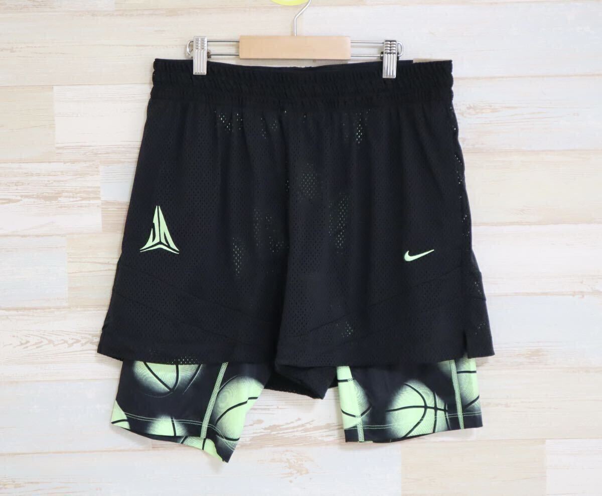 新品 2XLサイズ　NIKE ナイキ　Dri-FIT2イン1_10cmバスケットボールショートパンツハーフパンツ　ジャモラント　JA
