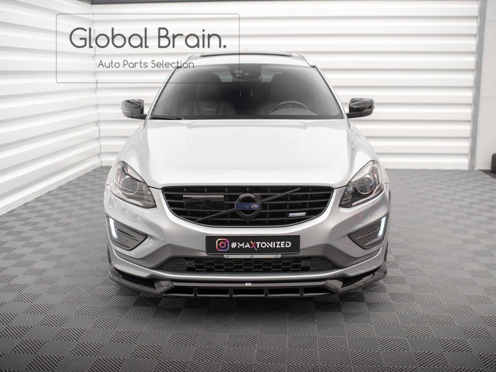 2013-2017 ボルボ XC60 Rデザイン 后期 フロント リップ スポイラー/ フロント スプリッター バンパー エプロン スカート フラップ