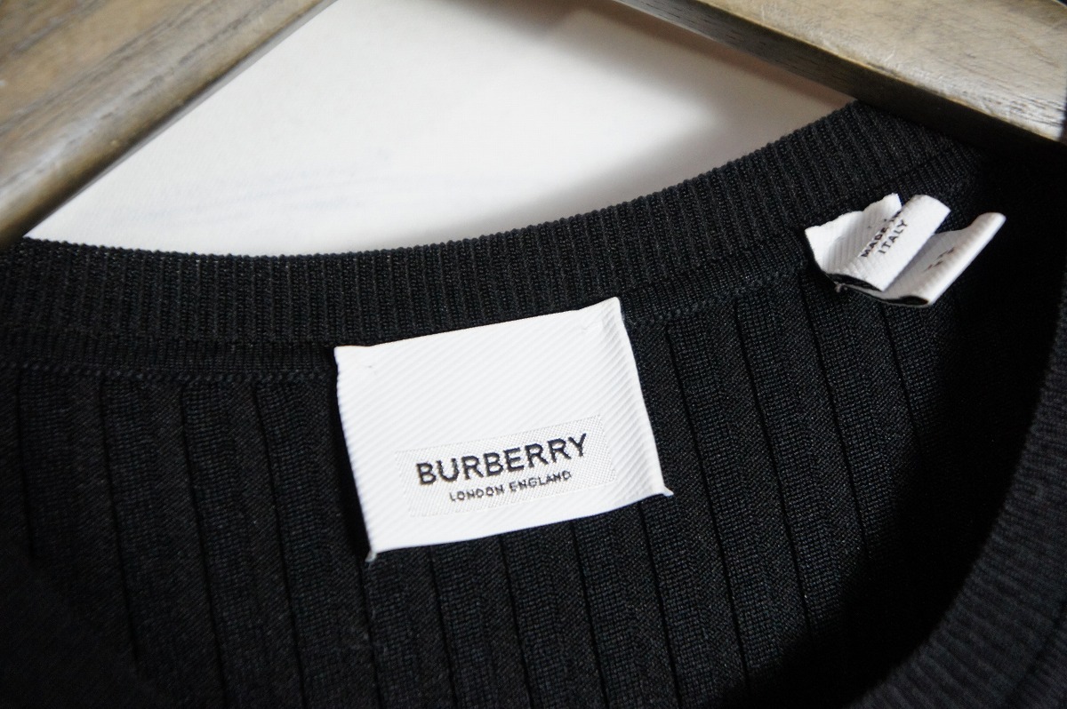 國內正規(guī) 美品 BURBERRYバーバリー テーラード ジャケット ドッキング ニット ワンピース スカート サイズXS 本物 黒620O▲