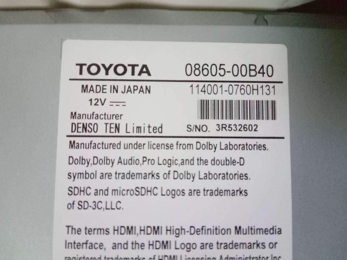 ★◇即決！☆トヨタ純正☆NSZT-Y68T☆カーナビ☆9インチ☆地デジ?Bluetooth対応