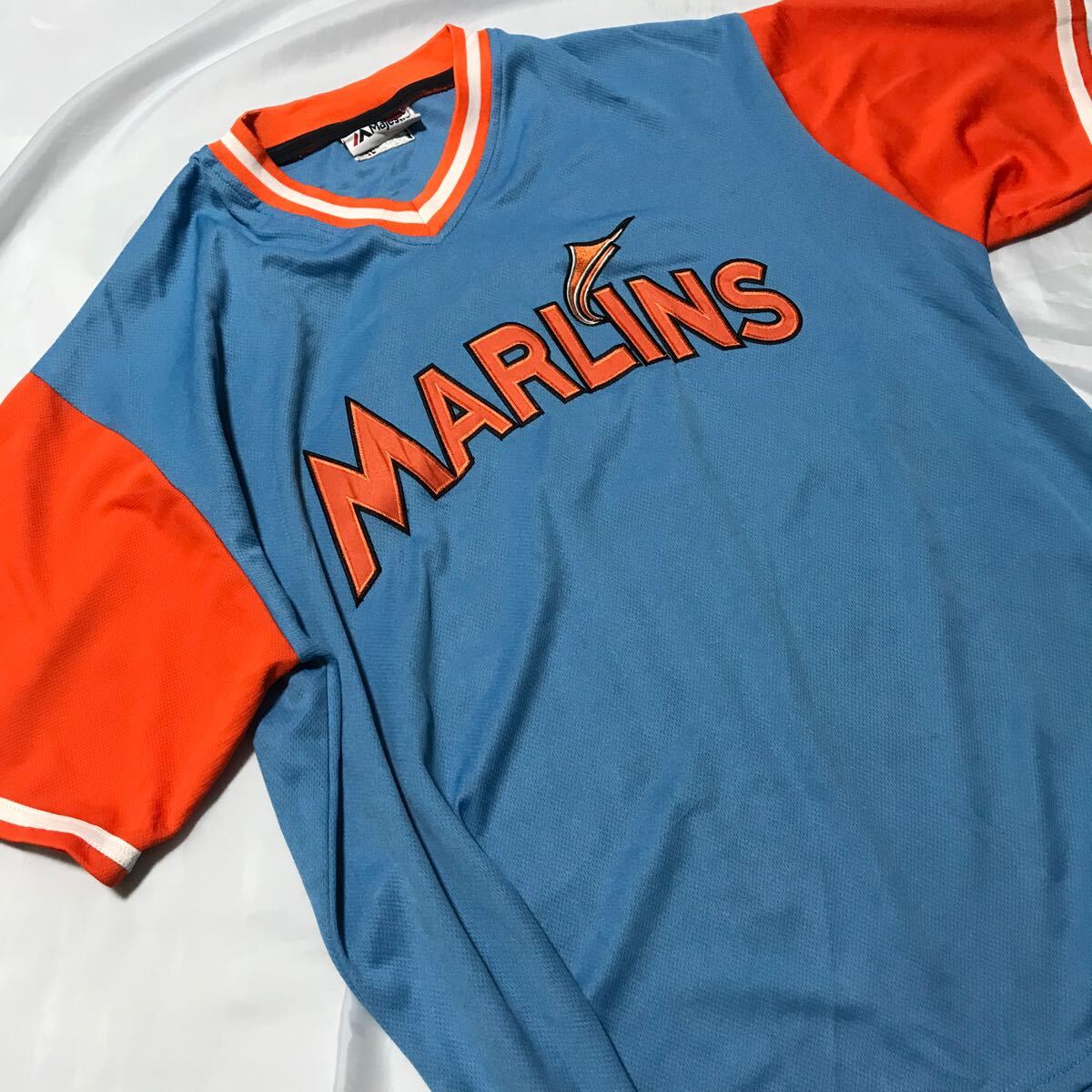 MLB マイアミマーリンズ　野球ユニフォーム　プレーヤーズウィークエンド　マジェスティック　メジャーリーグ　メンズ　L-XLサイズ相当