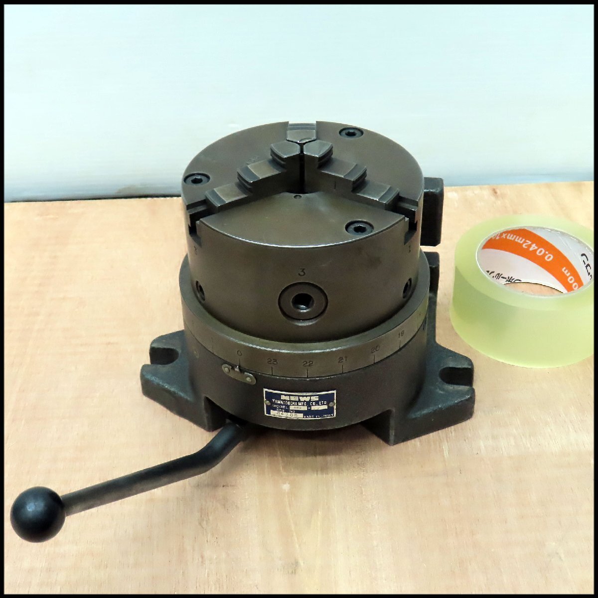 ■大和工機(NEWS) 割り出し盤 RDX テーブル Φ約146mm/Φ約132mm チャック付/ニューズ インデックス/丸棒 等分 横穴加工に