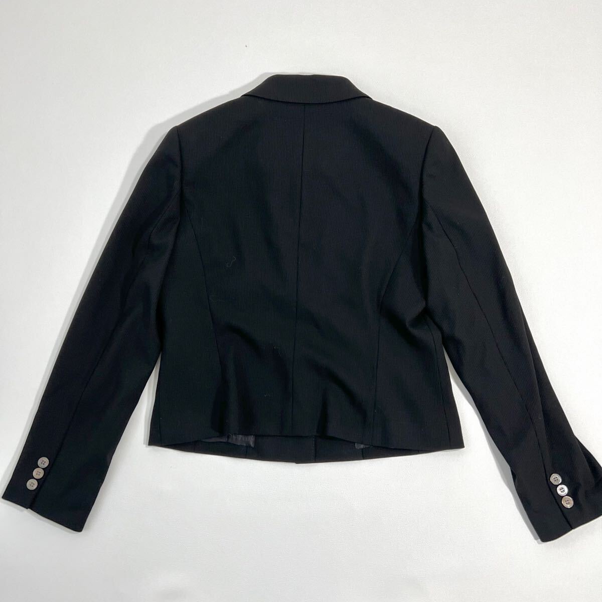 美品 Aquascutum アクアスキュータム ステンカラージャケット ブラック　ロゴボタン　シンプル アウター　トップス レディース