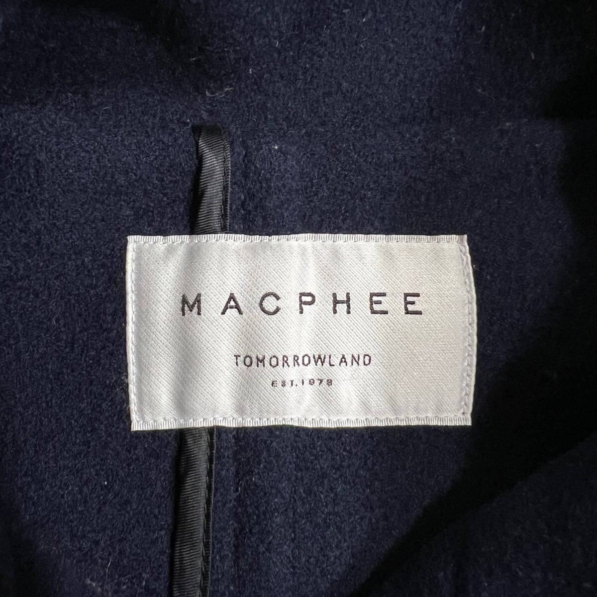 MACPHEE マカフィー　TOMORROWLAND トゥモローランド ダッフルコート ウールコート　ロングコート ネイビー　アウター　34 レディース_画像5