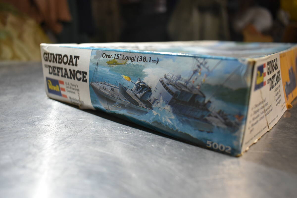 Qr046 稀少 絶版 Vtg 1980年製 Revell 1:130 Gunboat U.S.S. Defiance Over 15&#34; Long! 38.1cm レベル 高速攻撃艇 *80