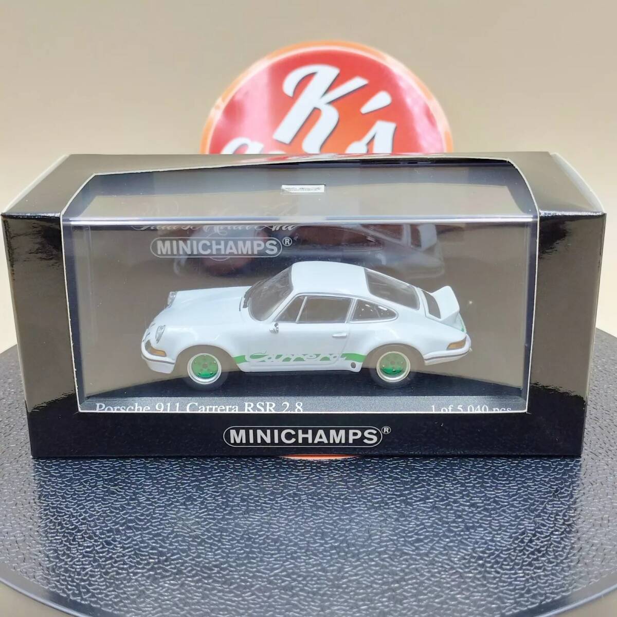 MINICHAMPS 1/43 Porsche Carrera RSR 2.8 1973 White Green 430736908 ミニチャンプス　ポルシェ　カレラ　ホワイト　グリーン