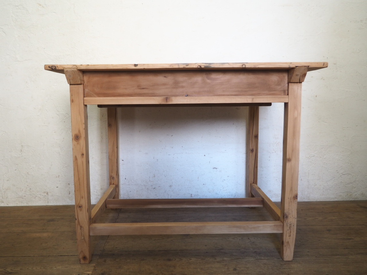 タ荷N0675◇天板W102cm×D78cm◇ナチュラルな木味の古い木製 タ荷N0675◇天板W102cm×D78cm◇ナチュラルな木味の古い木製