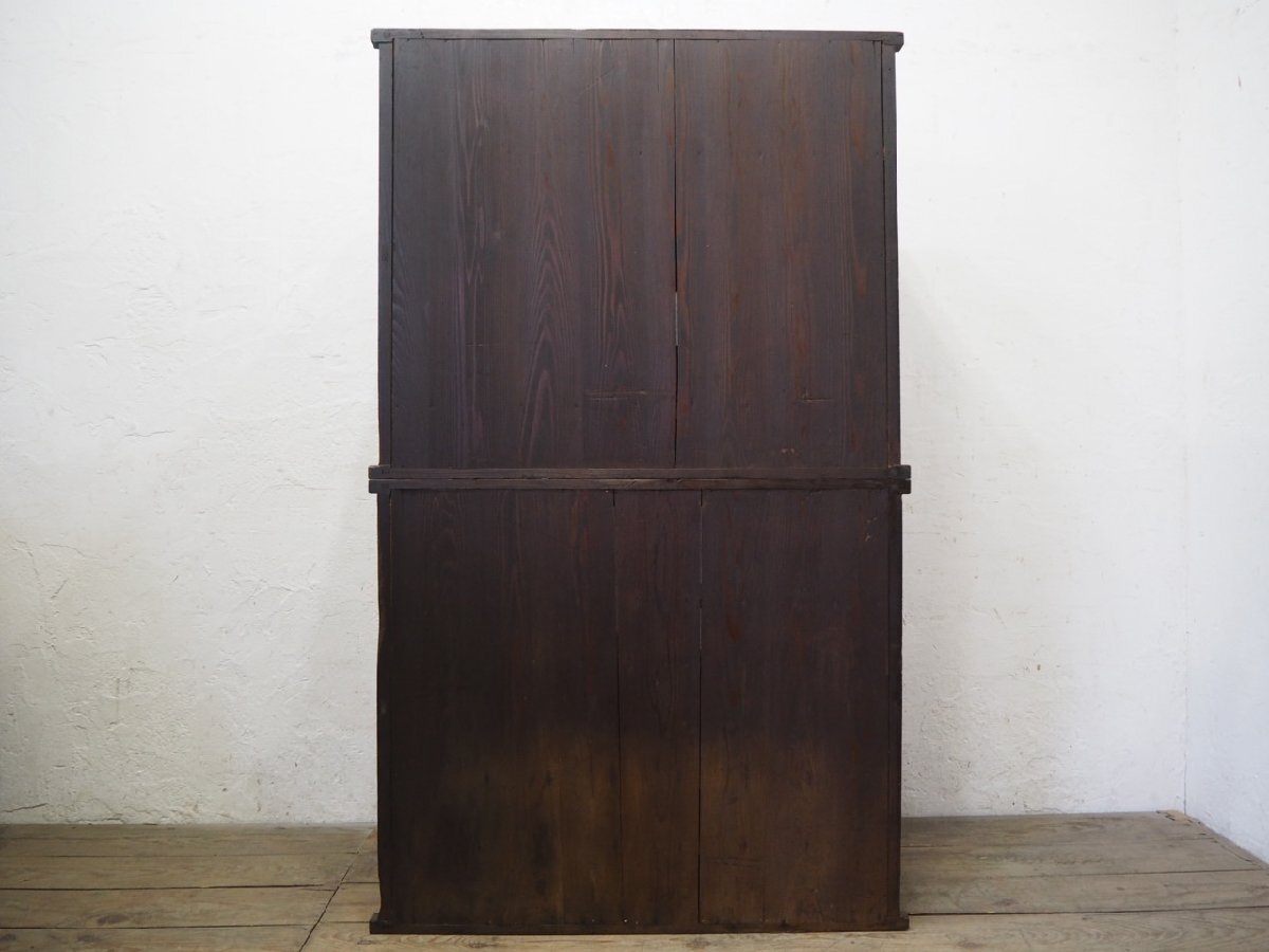 タ荷Q0951◇H151cm×W90cm◇アンティーク◇2段重ねの古い木製 タ荷Q0951◇H151cm×W90cm◇アンティーク◇2段重ねの古い木製