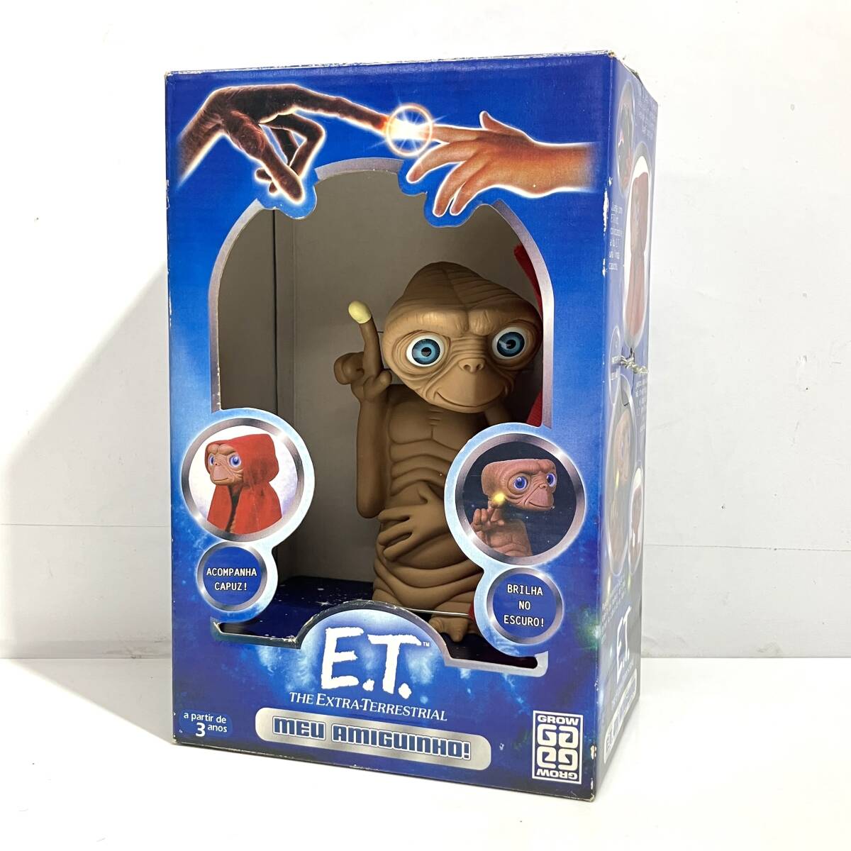 (志木)【未使用】GROW社 E.T イーティー 指が光る フィギュア THE EXTRA-TERRESTRIAL NEW AMIGUINHO! 人形 ヴィンテージ