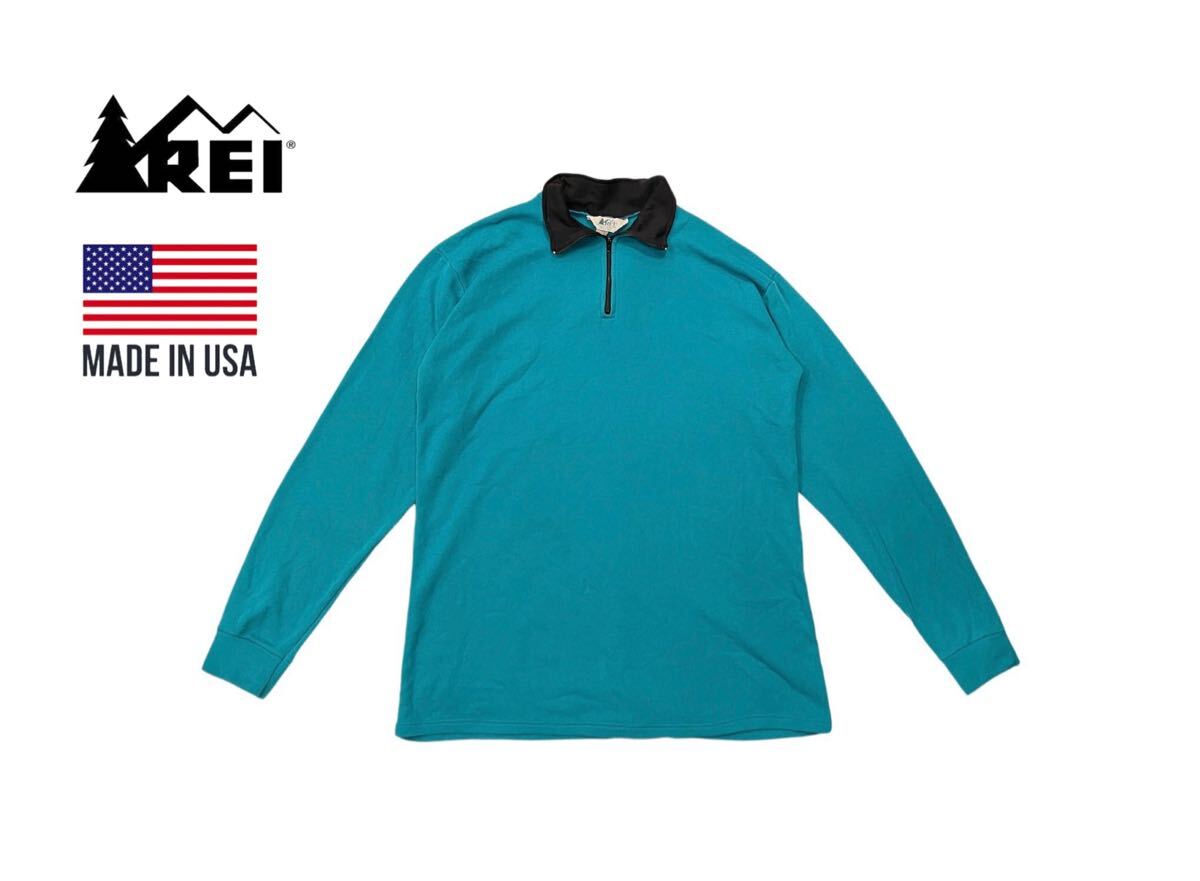 USA製 80s REI HALF ZIP SWEAT アールイーアイ ハーフジップ スウェット ビンテージ USA L.L.BEAN