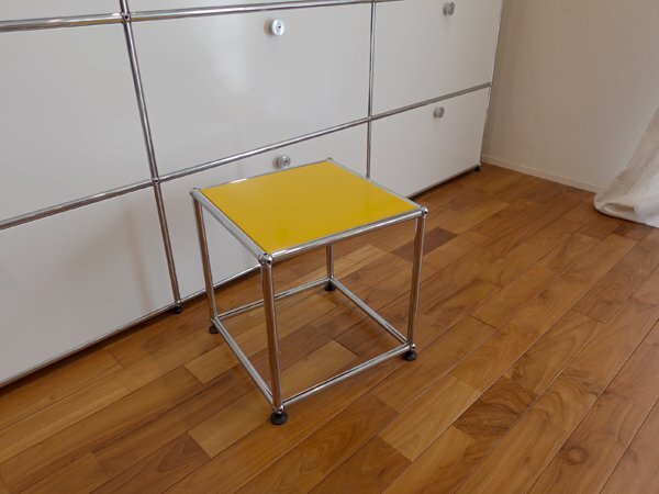美品●USMハラー●haller●ゴールデンイエロー●ローテーブル●テレビ台●電話台●置き台●飾り台●アクタス●actus●コンラン取扱