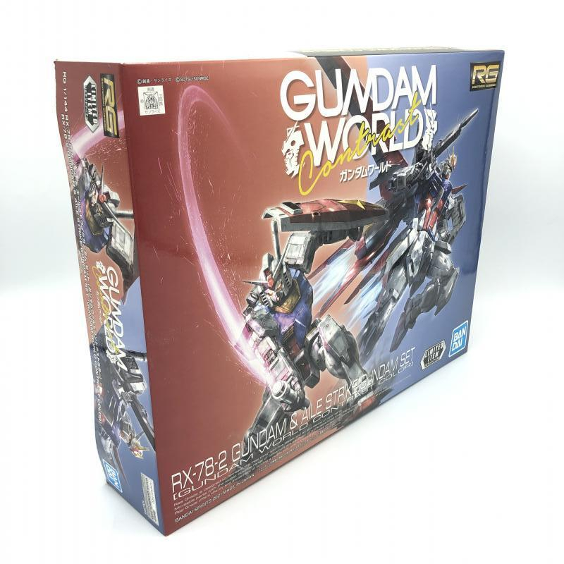 【中古】バンダイ RG 1/144 RX-78-2 ガンダム＆エールストライクガンダム セット ガンダムワールドコントラストカラー/機動戦士