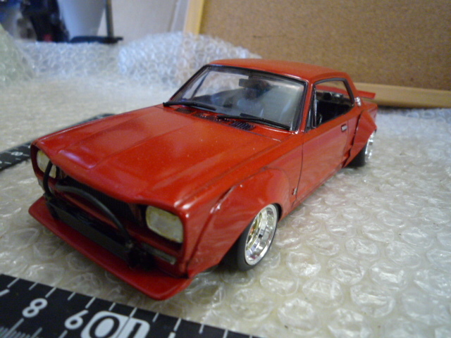 1/24 スカイライン 箱スカ 2ドア 赤 プラモデル 塗装 改造 完成品 現状渡し品 同梱不可
