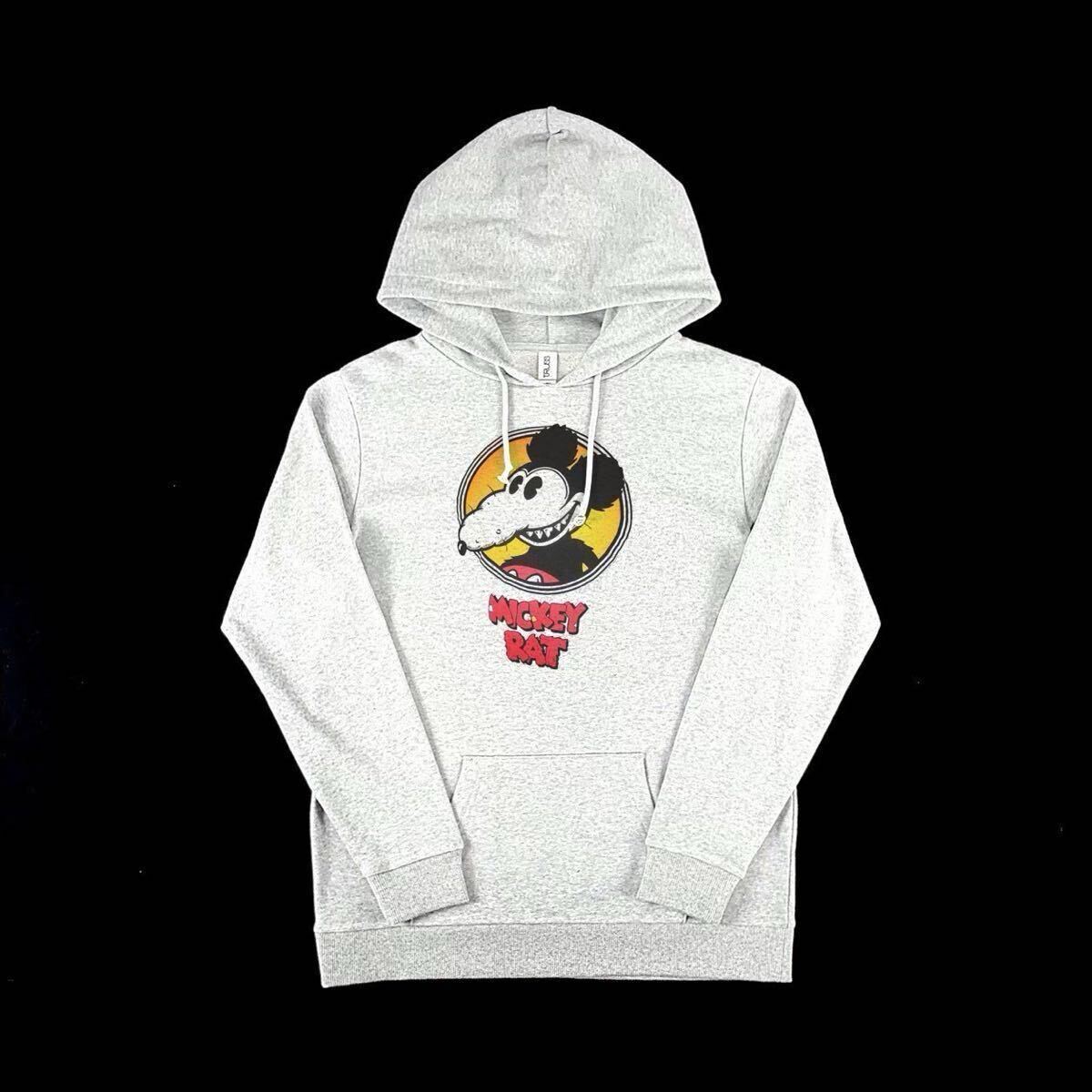 未使用 新品 ミッキーラット MICKEY パロディ 70年代 アメコミ 漫画 キャラクター ロバートアームストロング パーカー XS(SS) S M L XL(LL)