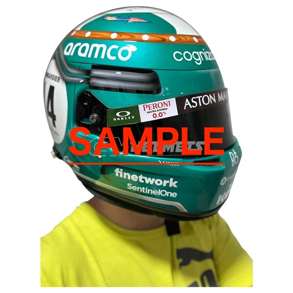 海外 送料込み 高品質 フェルナンド・アロンソ 2023 SILVERSTONE GP F1 レーシングヘルメット 等身大サイズ レプリカ