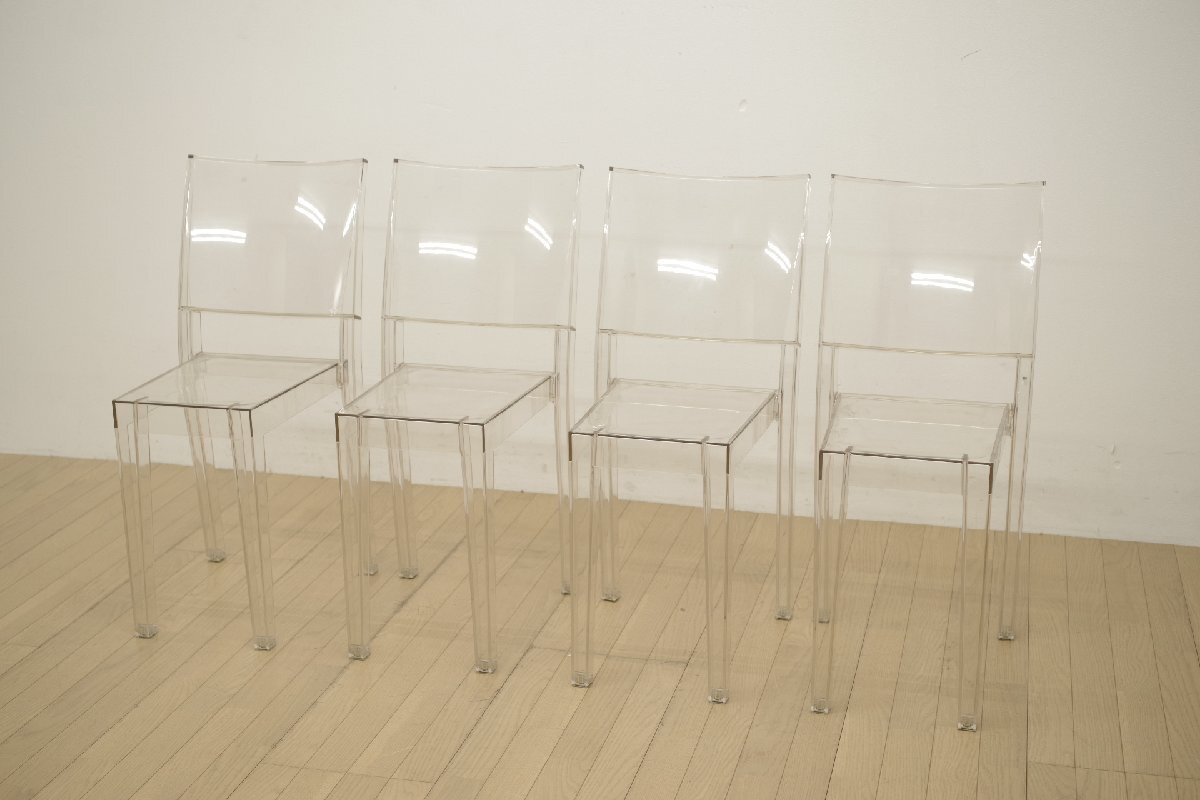 Kartell カルテル LA MARIE ラマリー クリスタル 椅子４脚セット 透明 スタッキング リビング カフェ 会議 イタリア製 デザイナーズチェア
