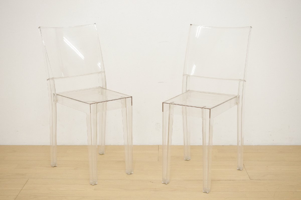 Kartell カルテル LA MARIE ラマリー クリスタル 椅子2脚セット 透明 スタッキング リビング カフェ 会議 イタリア製 デザイナーズチェア A
