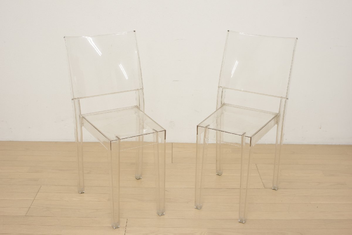 Kartell カルテル LA MARIE ラマリー クリスタル 椅子2脚セット 透明 スタッキング リビング カフェ 会議 イタリア製 デザイナーズチェア B