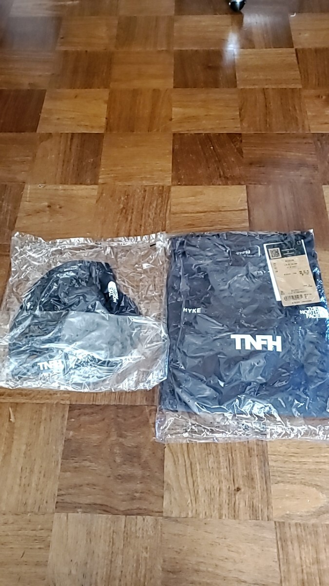 未使用 未開封 THE NORTH FACE × HYKE ノースフェイス × ハイク コラボレーション L/S ES TRAILCREW DG/M TRAIL CAP DG/F セット販売