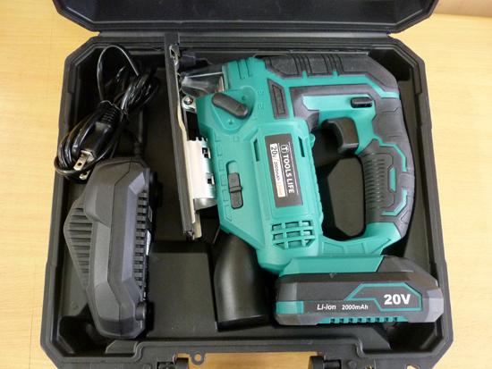 TOOLS LIFE 電動ジグソー LCJ777-1 コードレス 充電式 バッテリ付き 充電器付き 切断 木材 軟銅板 アルミニウム 専用ケース付き