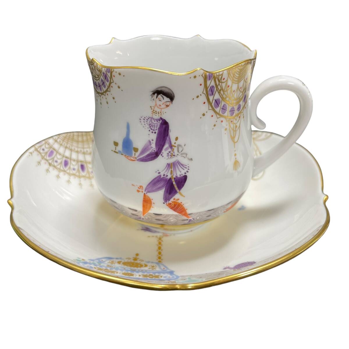 ◆中古品◆ マイセン Meissen アラビアンナイト 千夜一夜物語 豪華24金装飾 カップ&ソーサー 本体のみ ハインツ・ヴェルナー kyV12663N