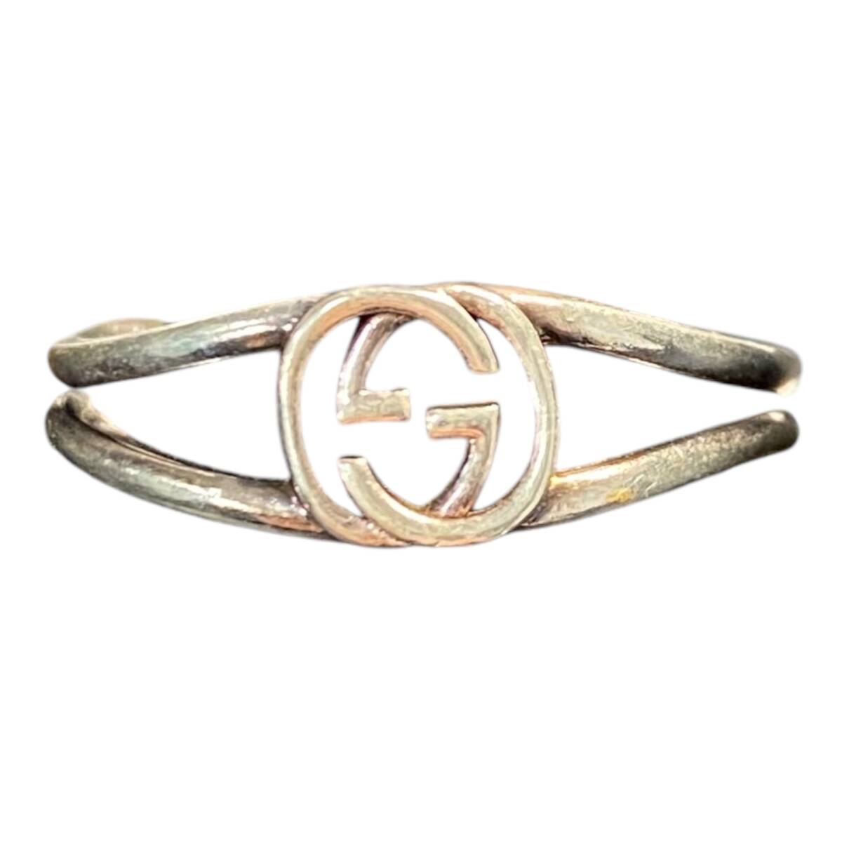【中古品】 GUCCI グッチ GG リング 19号 925 シルバー 指輪 歪みあり 本体のみ W70963RD