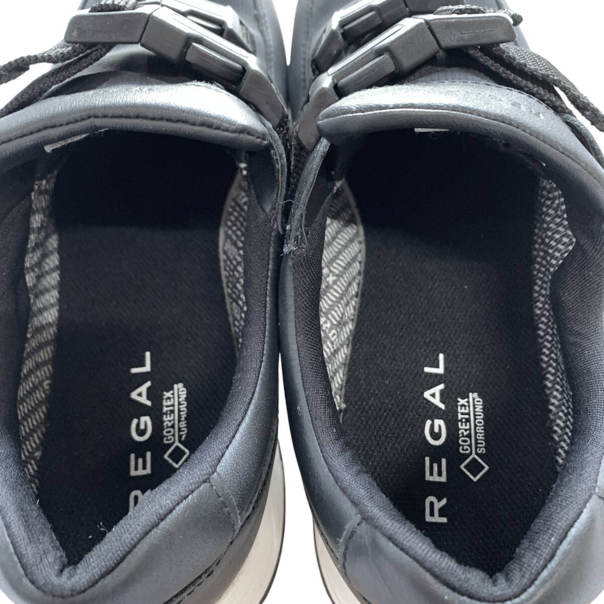 ◆中古品◆ REGAL リーガル スニーカー GORE-TEX SURROUND ゴアテックスサラウンド サイドリバースバックル 45AL 27.0cm ブラック V79348NC