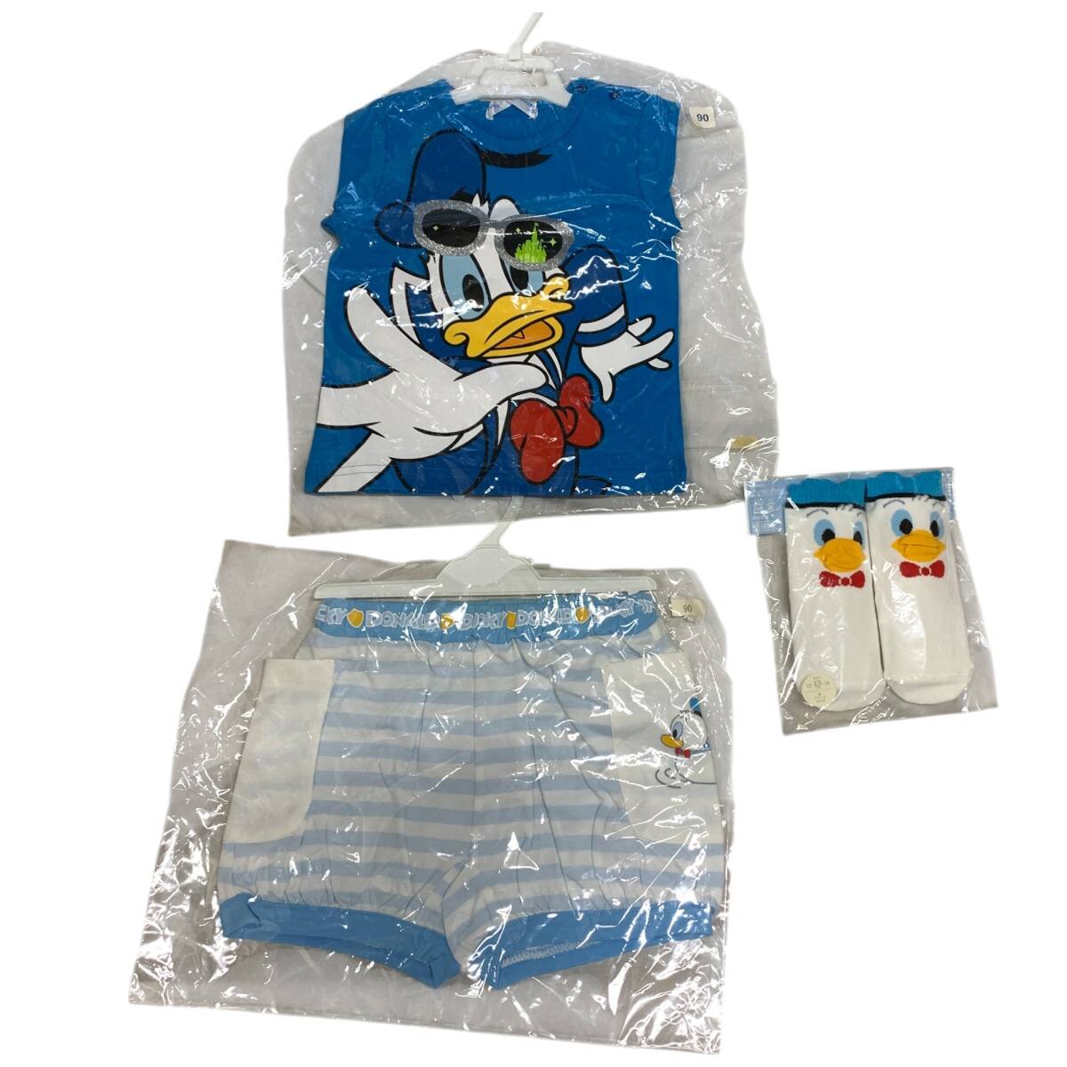 ◆未開封品◆ ディズニーリゾート DISNEY RESORT Tシャツ 半ズボン 靴下 3点セット ドナルド ドナルドダック ベビー服 V79395NA