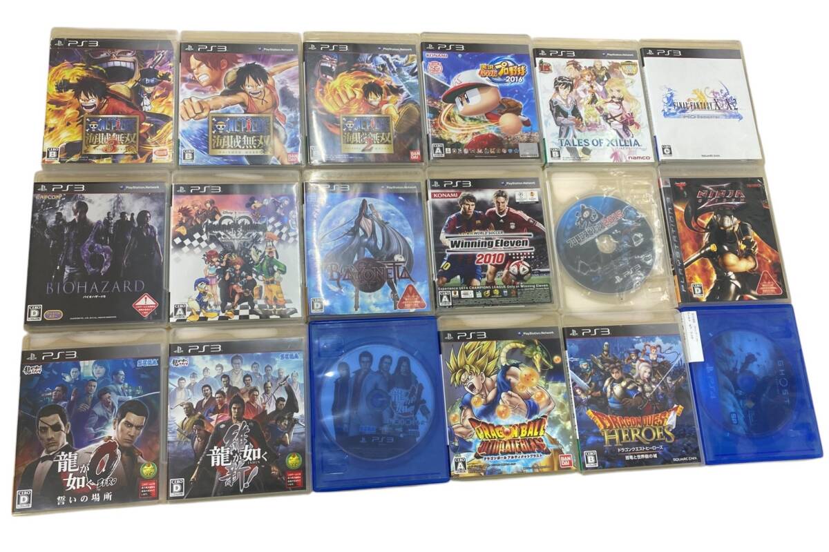 PS3ソフト17枚 / PS4ソフト1枚 動作未確認 PSソフトまとめ売り 海賊無双 キングダムハーツ FF 龍が如くSKH3006