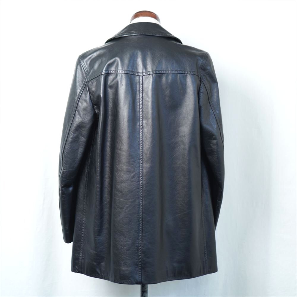COMME des GARCONS HOMME PLUS コムデギャルソン オムプリュス レザー Pコート 01AW 革 黒 M