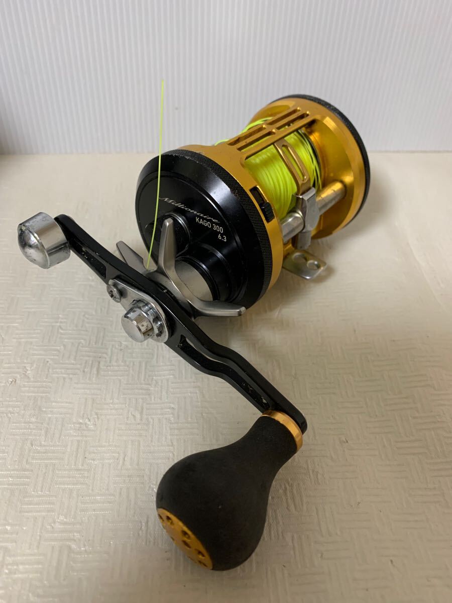DAIWA MILLIONAIRE KAGO 300 ダイワ ミリオネア カゴ300/リール/釣具/部品取り用/パーツ状態動作未確認/USED/金属錆等/ジャンク扱