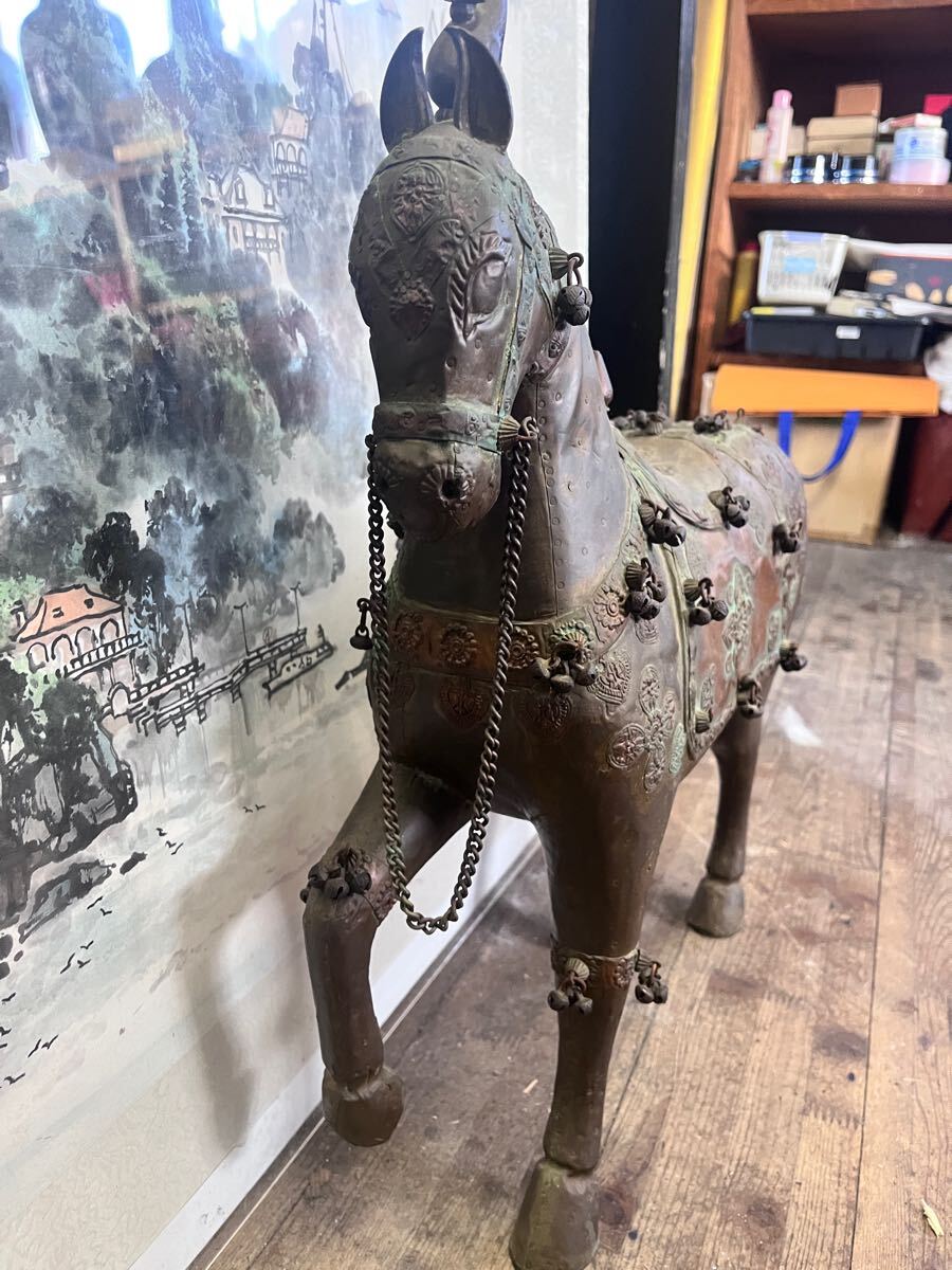 銅 馬 中国 骨董 銅馬 青銅器 オブジェ 置物 時代物 動物