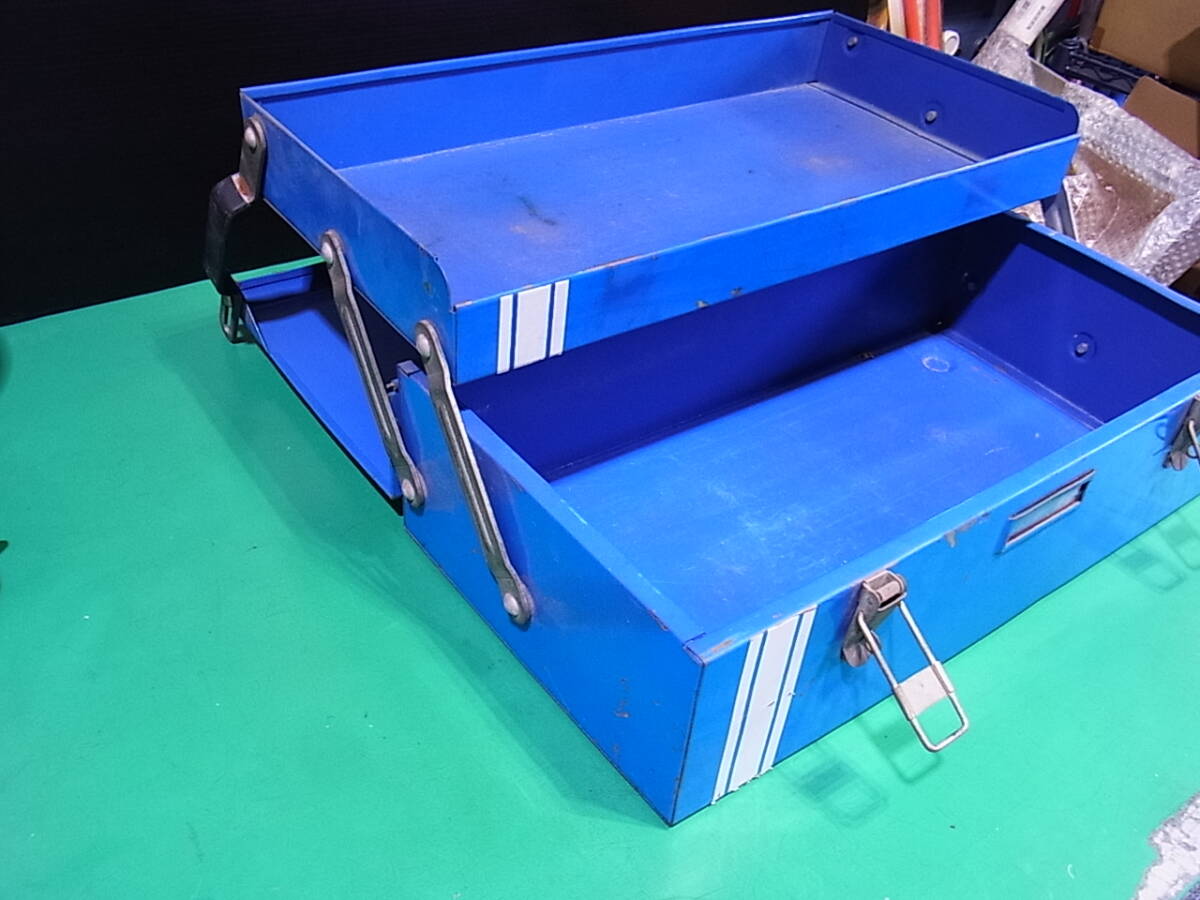 ビンテージ 工具箱 ツールボックス HORY HAND CADDY ブルー 状態 ビンテージ 工具箱 ツールボックス HORY HAND CADDY ブルー 状態