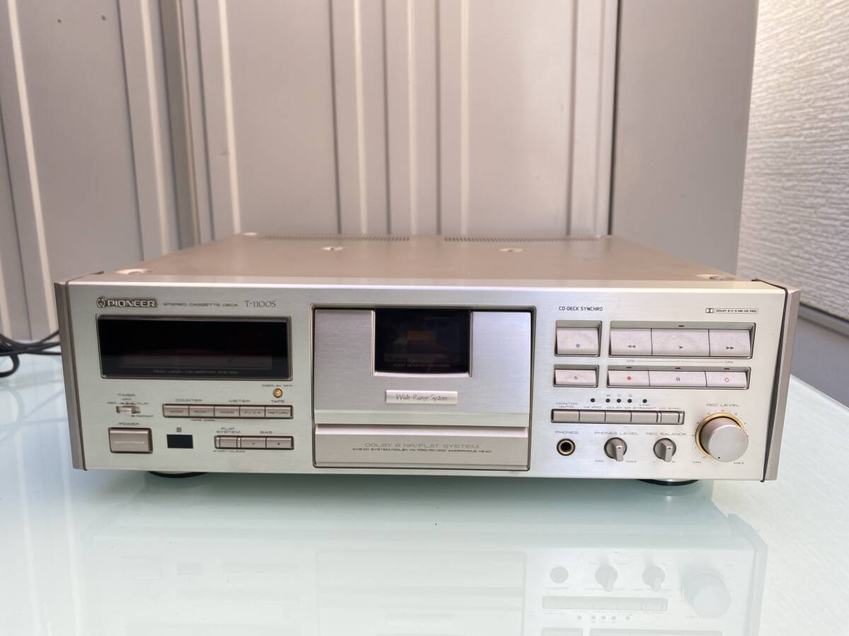 希少品 Pioneer パイオニア T-1100S 高級カセットデッキ 通電