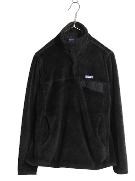 パタゴニア リツール スナップT プルオーバー ジャケット レディース S 程 / Patagonia フリース アウトドア ブルゾン ハイネック ブラック