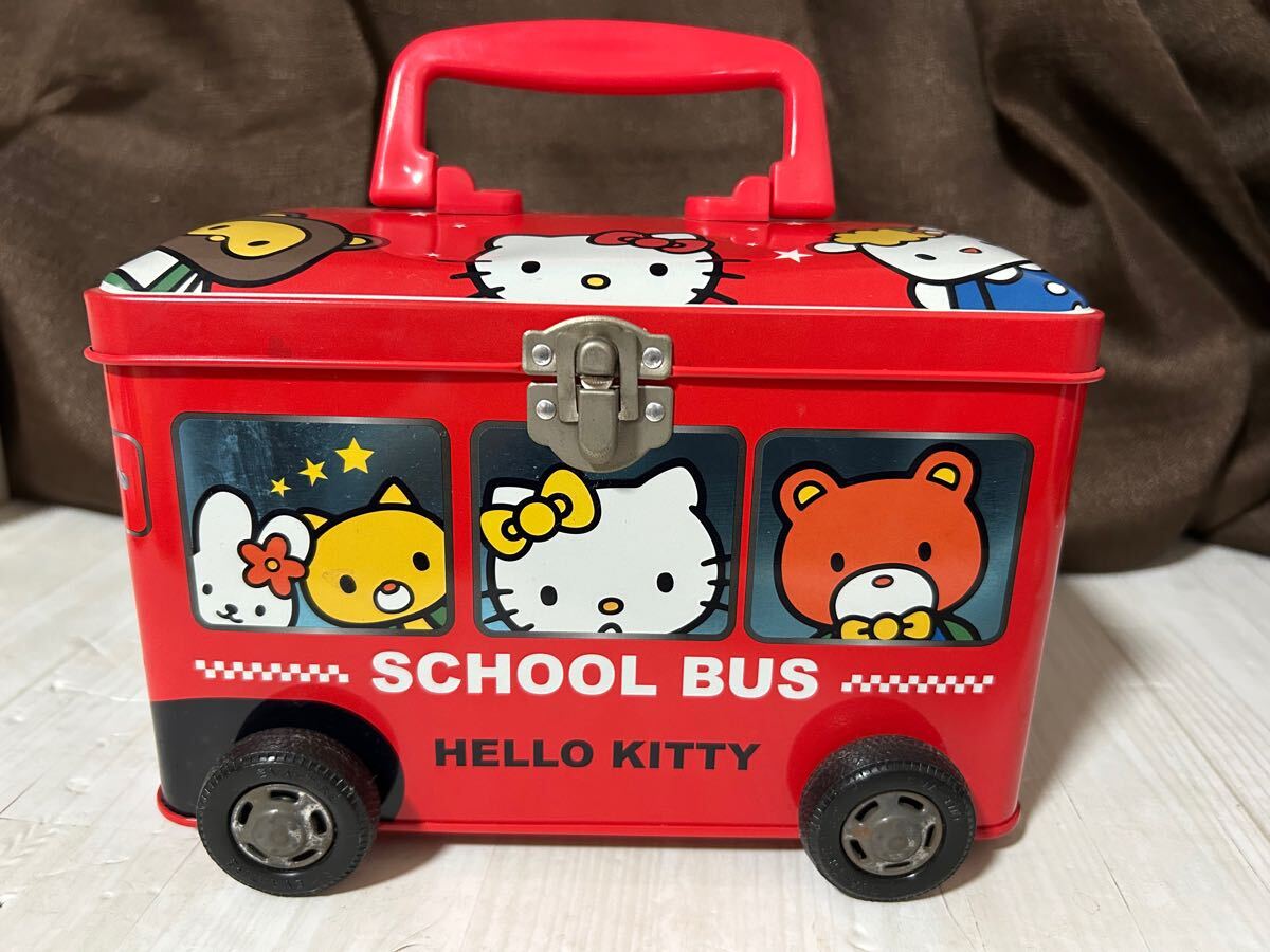 昭和レトロ サンリオ ハローキティ 小物入れ 缶ケース スクール 昭和レトロ サンリオ ハローキティ 小物入れ 缶ケース スクール