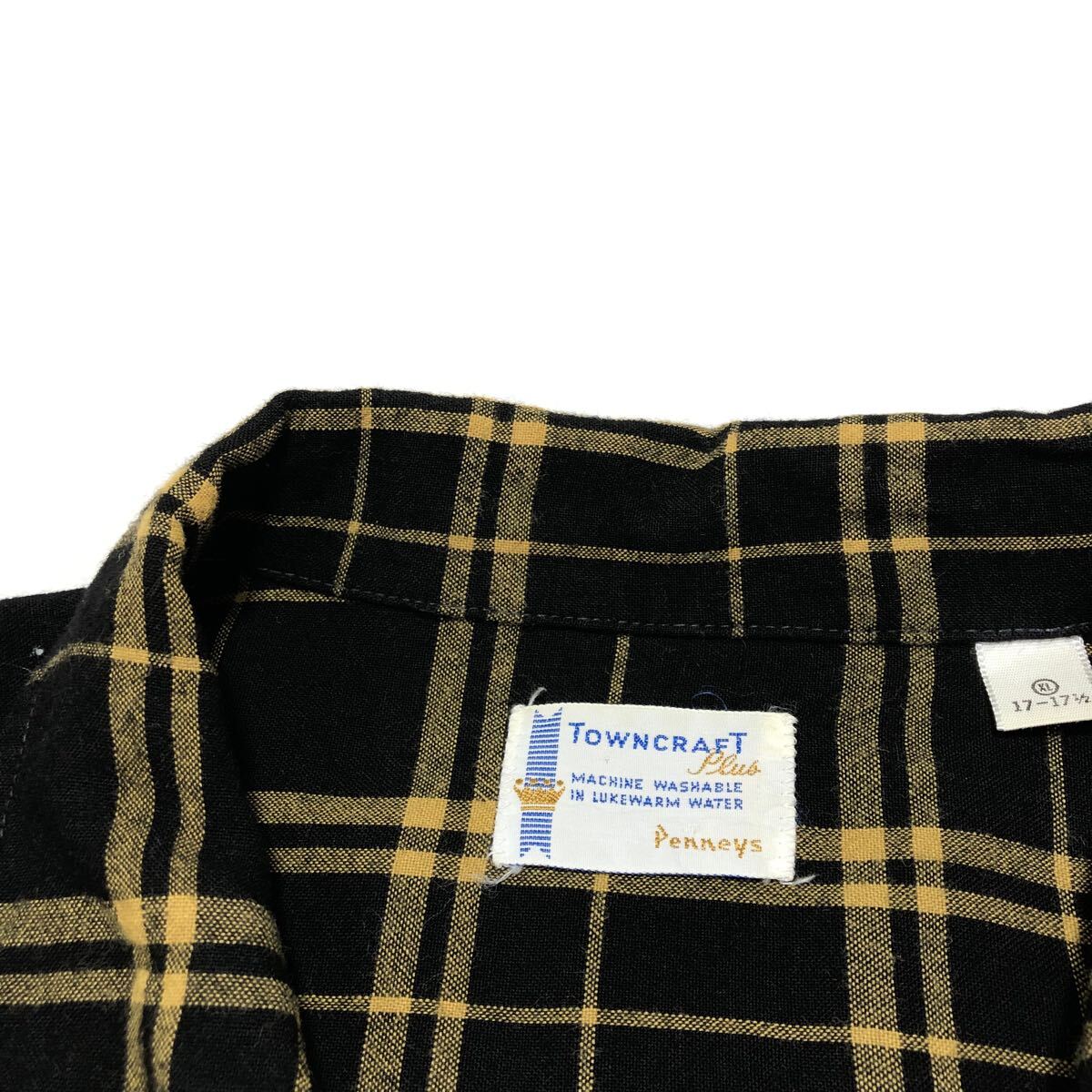 60s PENNEYS TOWN CRAFT レーヨンシャツ ヴィンテージ 黒 黄 XL 60s PENNEYS TOWN CRAFT レーヨンシャツ ヴィンテージ 黒 黄 XL