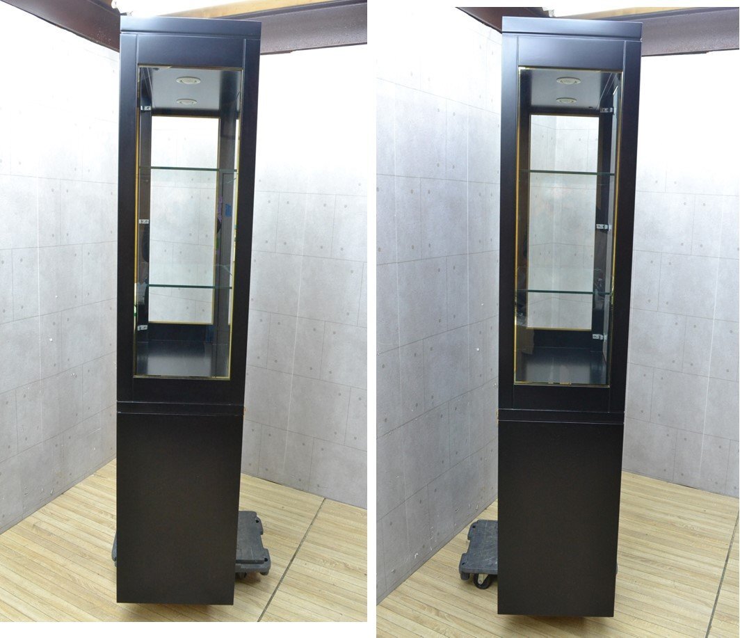 C1771■MORISHIGE　モリシゲ■キュリオケース■飾り棚■照明付き■和モダン■キャビネット_画像5