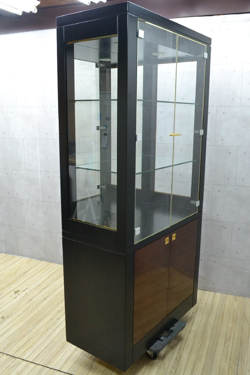 C1771■MORISHIGE　モリシゲ■キュリオケース■飾り棚■照明付き■和モダン■キャビネット_画像3