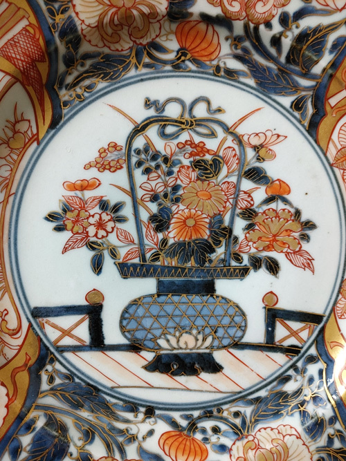 古伊万里 渦福 吉祥文色絵鉢 江戸中期 Yahoo!オークション - 江戸元禄期 古伊万里 輸出伊万里 鳳凰花籠