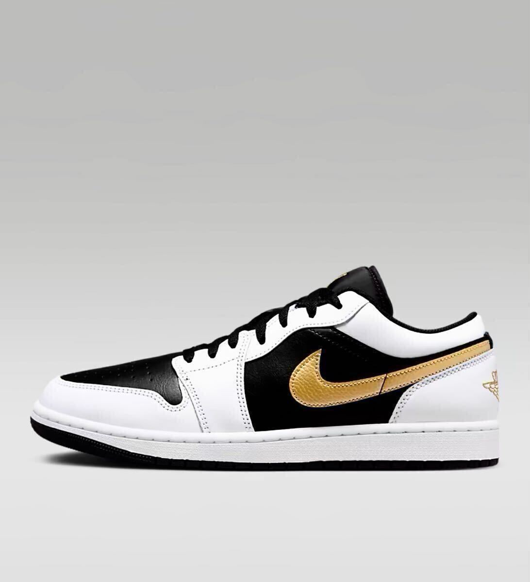 ☆送料込■新品29.0cm■ナイキ エア ジョーダン１LOW ホワイト/ブラック/ゴールド AIR JORDAN 1 【定価.16500円】_画像1