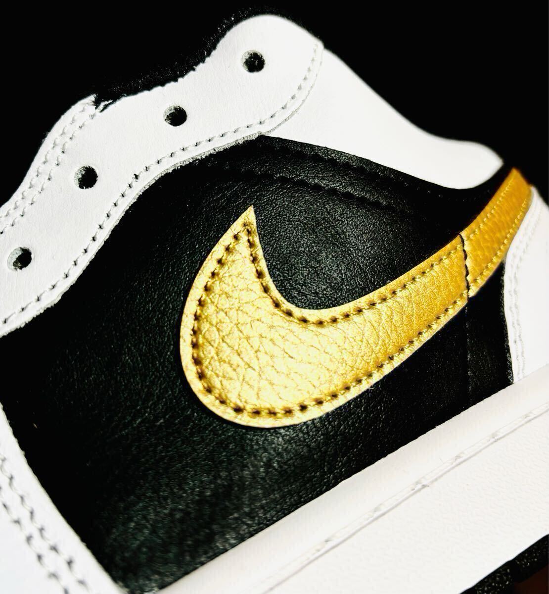 ☆送料込■新品29.0cm■ナイキ エア ジョーダン１LOW ホワイト/ブラック/ゴールド AIR JORDAN 1 【定価.16500円】_画像9