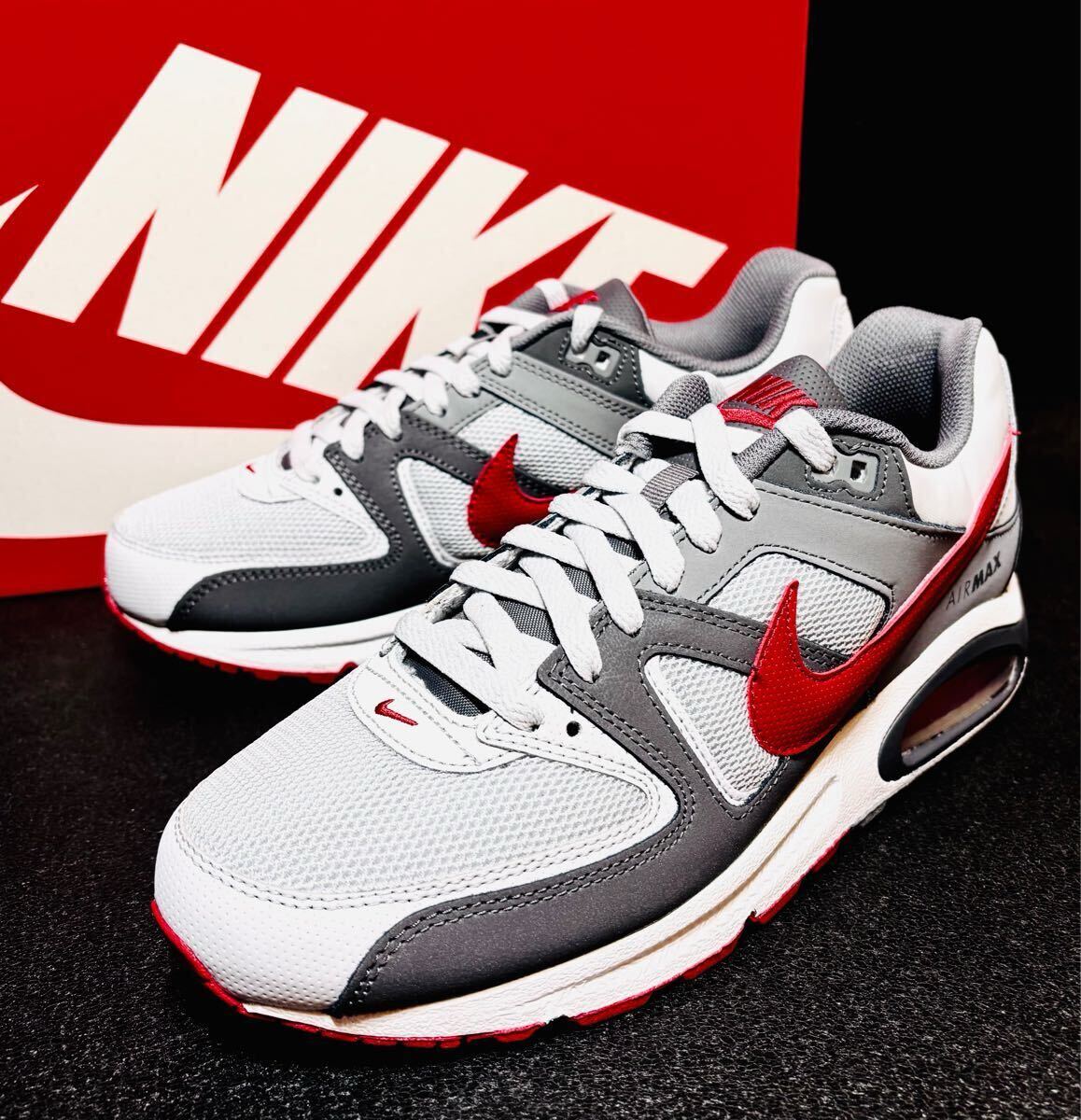 ☆送料込■新品27.0cm■W ナイキ エア マックス コマンド AIR MAX ピュアプラチナム/ダークグレー/ジムレッド