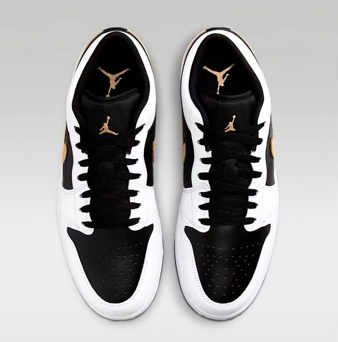 ☆送料込■新品29.0cm■ナイキ エア ジョーダン１LOW ホワイト/ブラック/ゴールド AIR JORDAN 1 【定価.16500円】_画像3