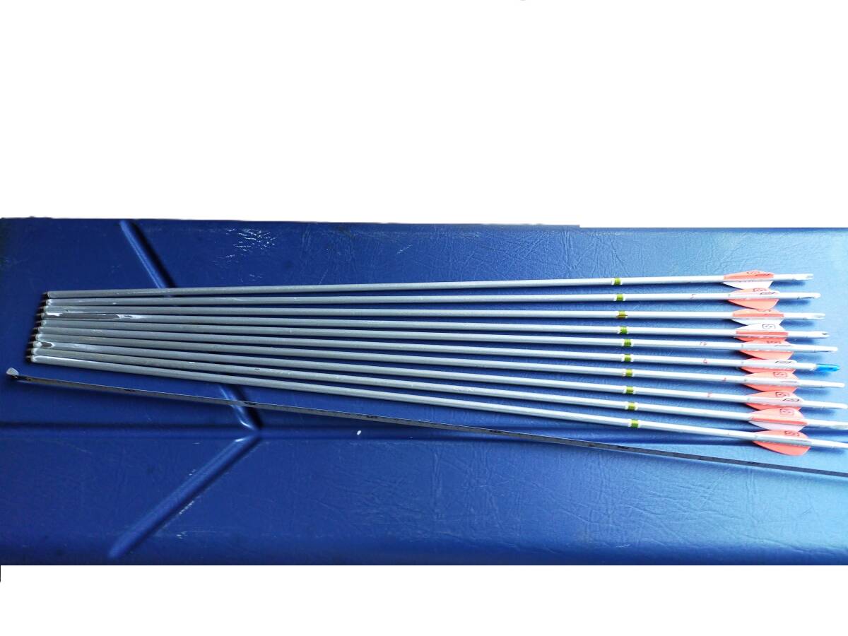 EASTON X7 アルミ矢10本セット　長さ約67.5cm　羽根等補修済み　アーチェリー